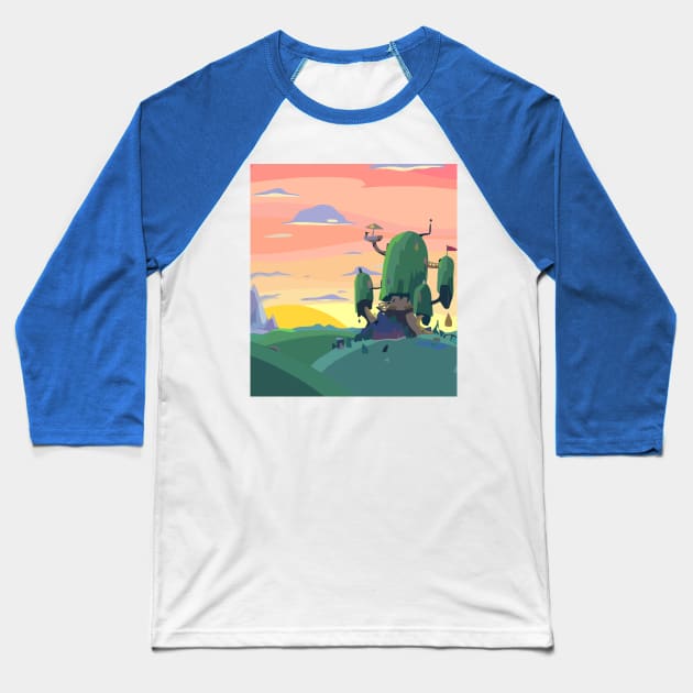 Sunset Time Baseball T-Shirt by conatron13